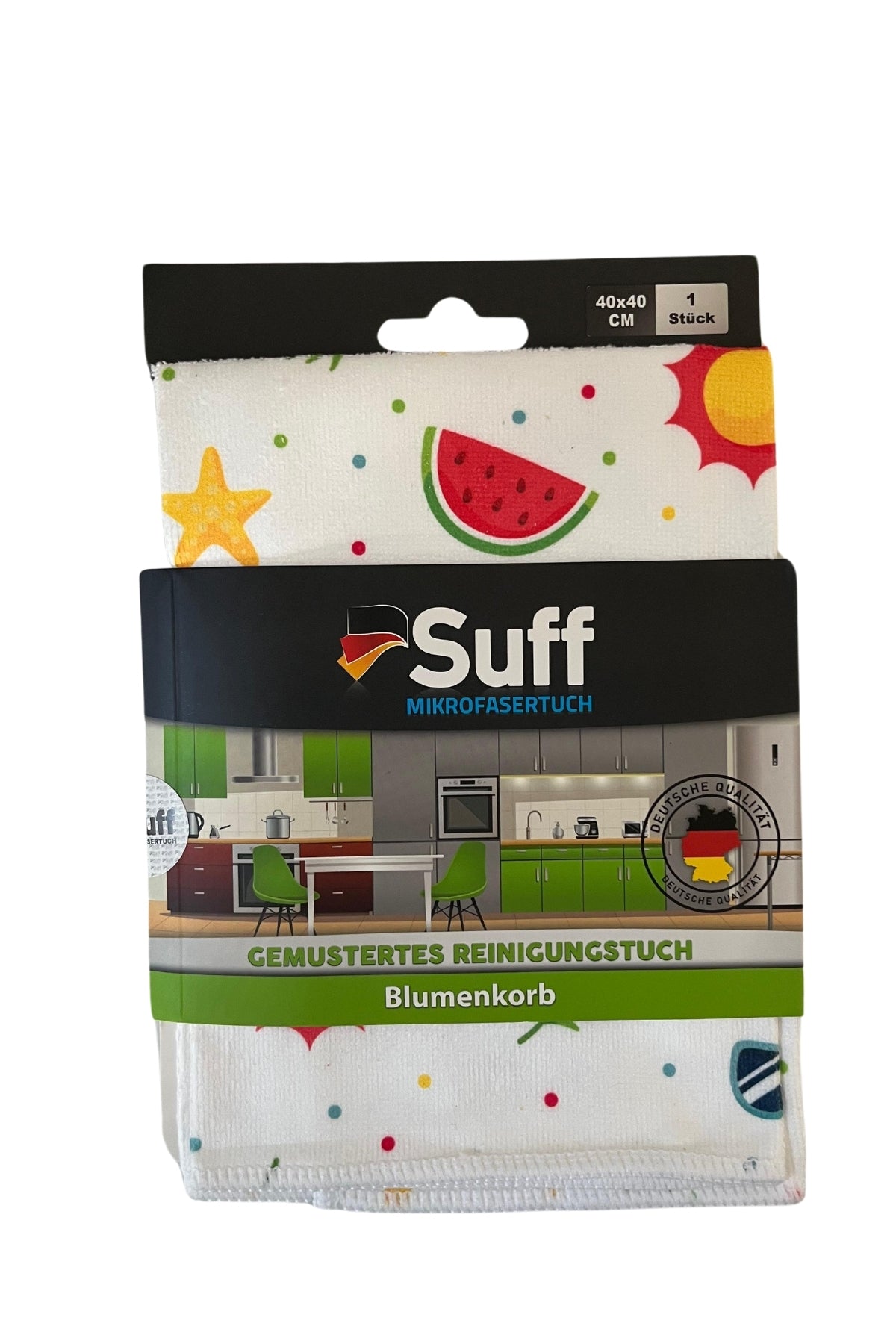 Suff Çiçek Sepeti Blumenkorb Mikrofiber Mutfak Bezi Desenli 40 x 40 cm