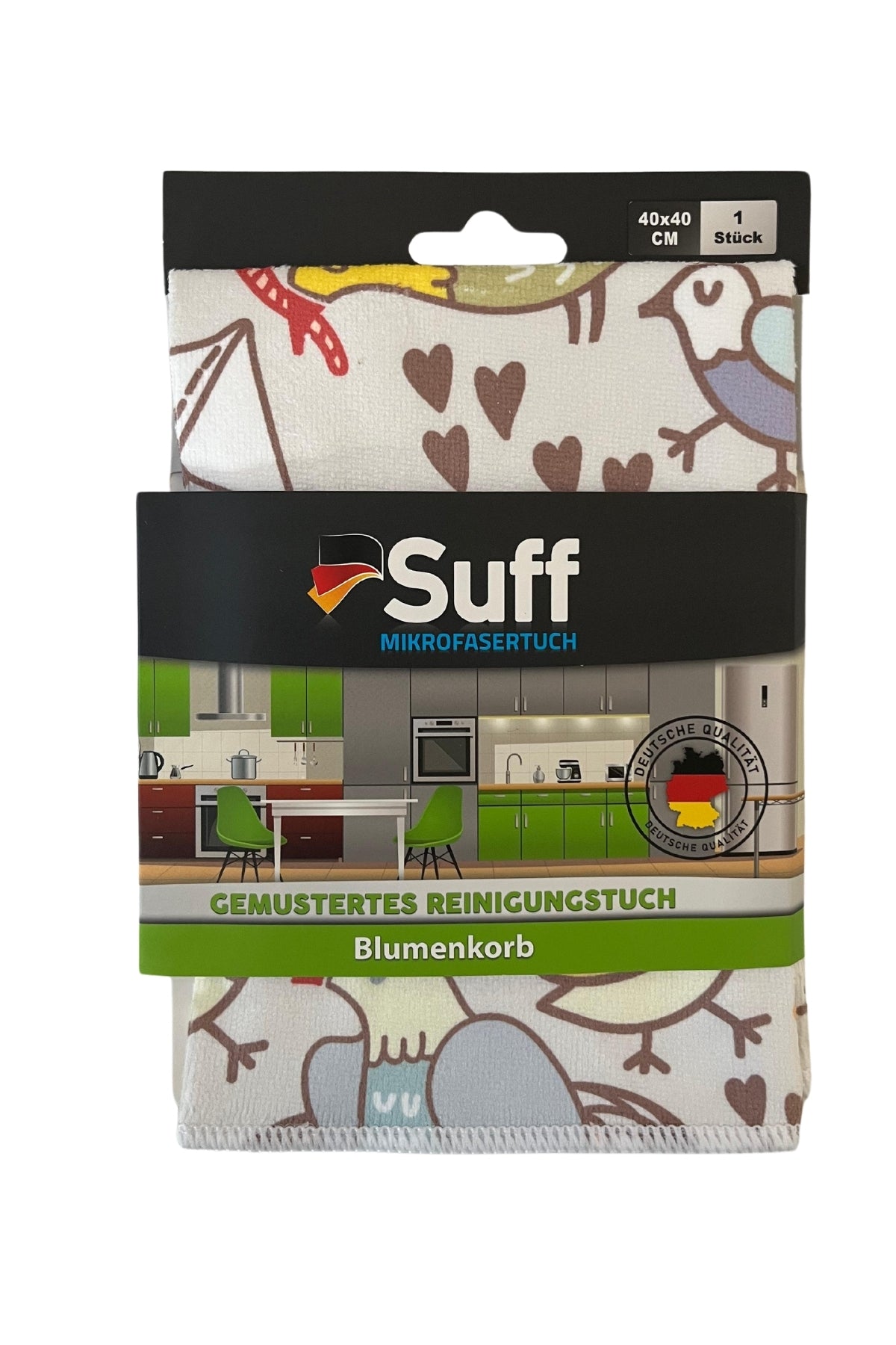 Suff Çiçek Sepeti Blumenkorb Mikrofiber Mutfak Bezi Desenli 40 x 40 cm