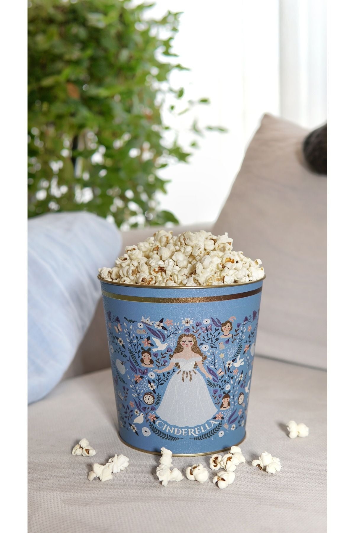 Fairytale Desenli Mısır Kovası, Popcorn Kovası, 17,5 x 17 cm, 2,6 lt