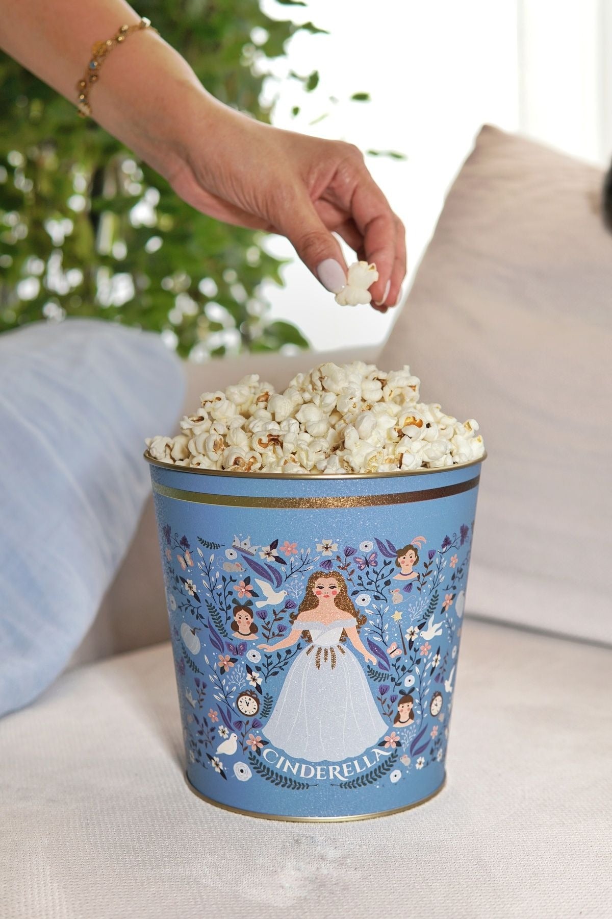 Fairytale Desenli Mısır Kovası, Popcorn Kovası, 17,5 x 17 cm, 2,6 lt