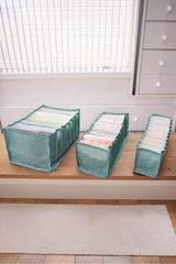 Baby Akordiyon Organizer Çekmece Düzenleyici Medium, Mavi, 15 x 43 x 14 cm