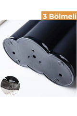 3 Bölmeli Tezgah Üstü Kaşıklık, Bıçak Standı, Siyah