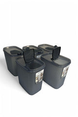 Erzak Saklama Kabı 2.5 lt, Antrasit, 5'li Set