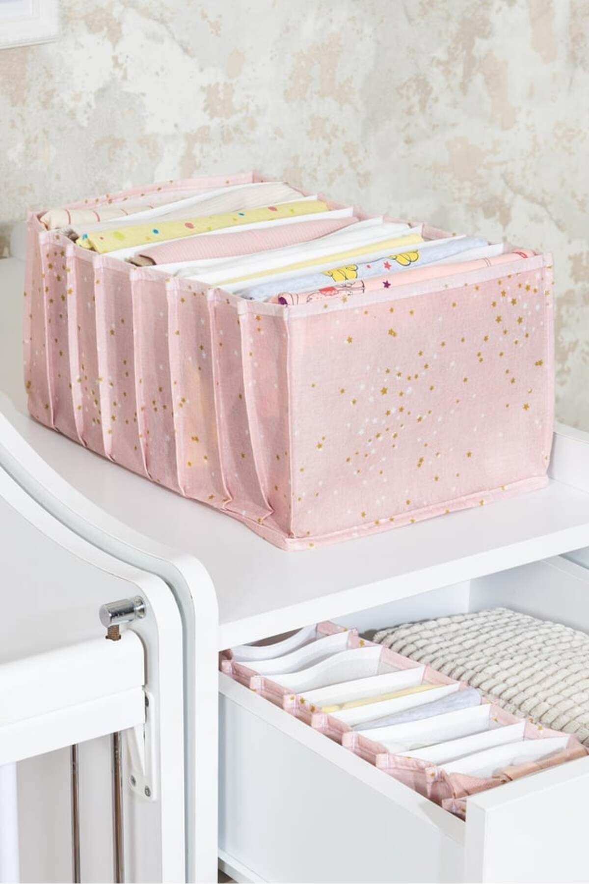 Baby Akordiyon Organizer Çekmece Düzenleyici Large, Pembe