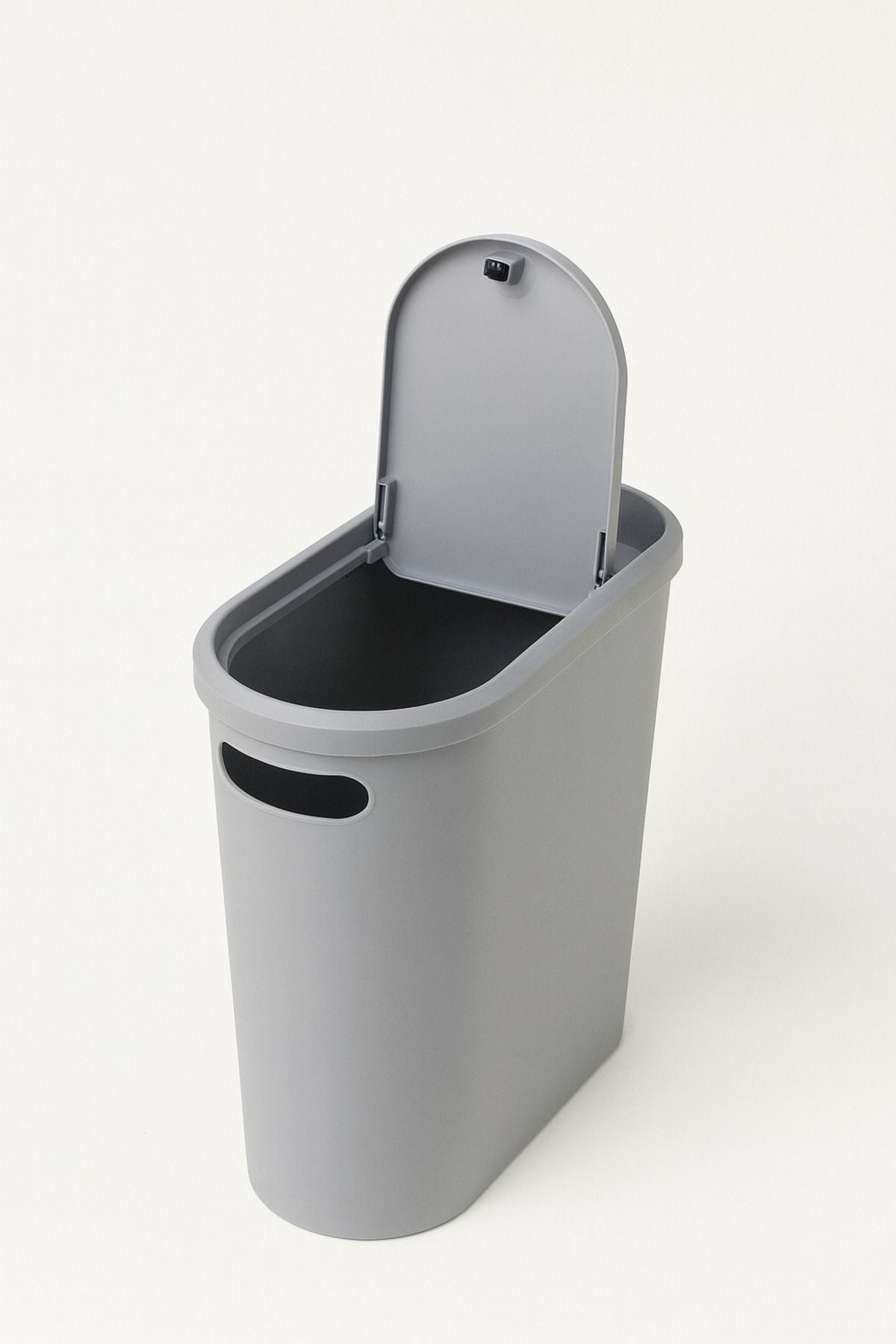 10 Litre Modern Tasarım Çöp Kovası – Banyo, Ofis, Mutfak İçin Hijyenik & Pratik Atık Kutusu, Gri