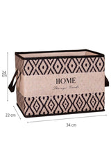 Bohe Kulplu Düzenleyici, Çok Amaçlı Saklama Kutusu, 22 x 34 x 24 cm, 18 Litre