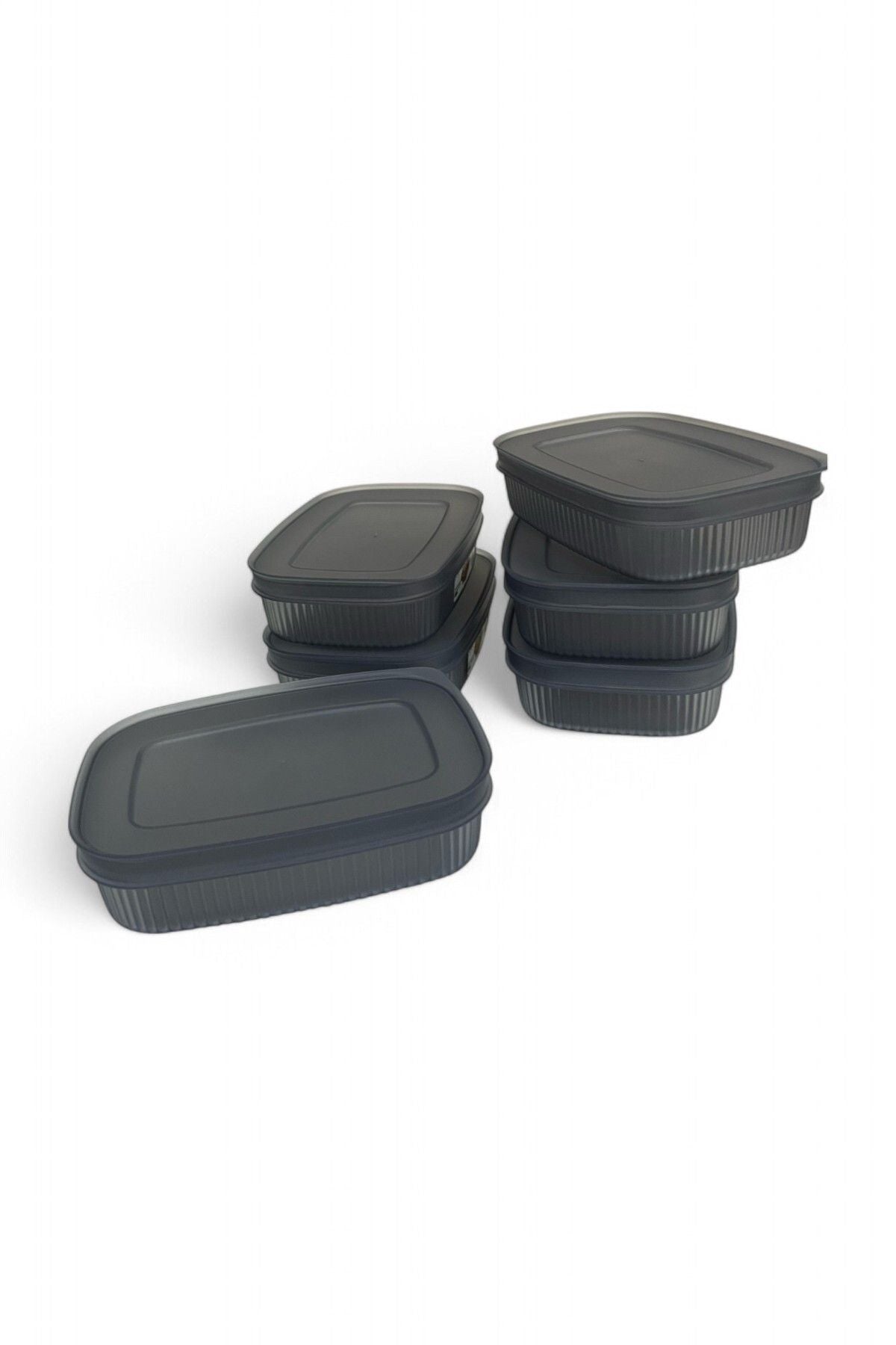 Saklama Kabı, Antrasit, 6'lı Set, 600 ml