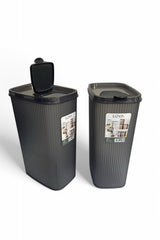 Erzak Saklama Kabı 4 lt, Antrasit, 2'li Set