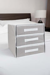 3 Bölmeli Kumaş Çekmece Organizer – 32 x 32 x 32 cm