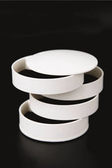 Dönebilir 4 Katlı Takı ve Aksesuar Organizeri - Beyaz