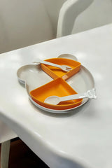 Yogi Mama Tabağı 4 Bölmeli ve Kaşıklı Mama Tabağı Seti