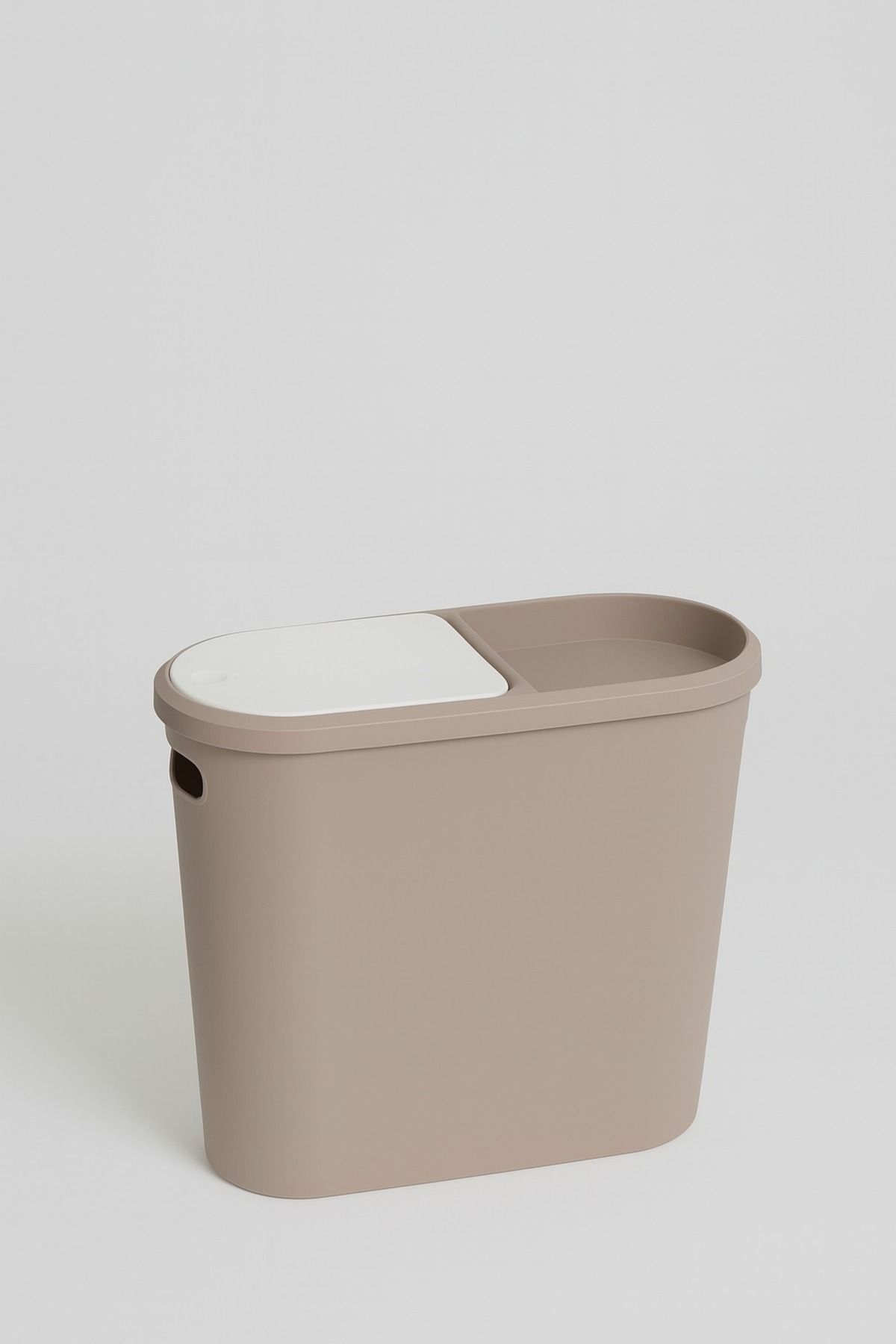 10 Litre Modern Tasarım Çöp Kovası – Banyo, Ofis, Mutfak İçin Hijyenik & Pratik Atık Kutusu, Gri