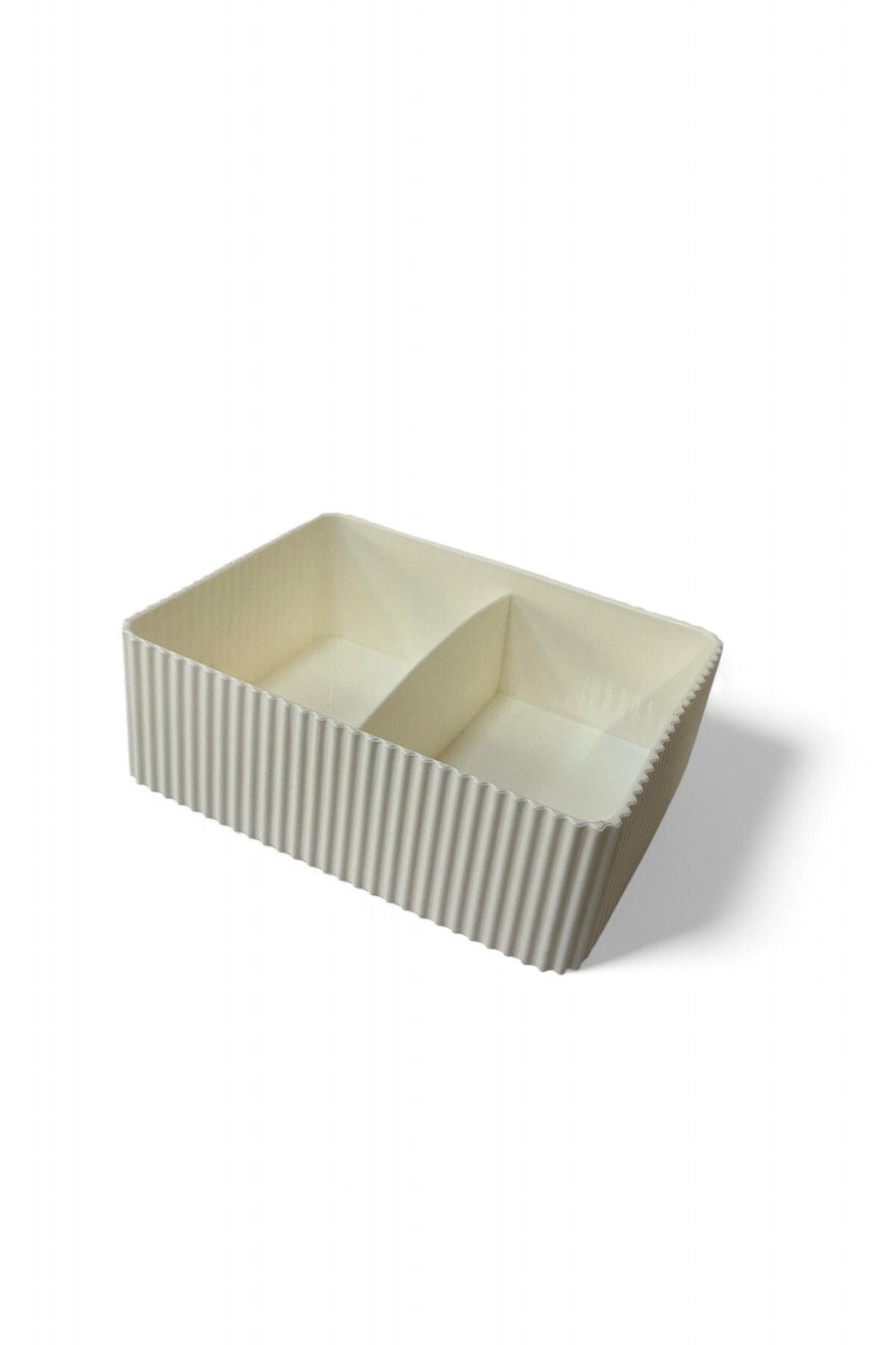 Kat Kat Bölmeli Organizer, 16 x 12 x 5.5 cm, Beyaz