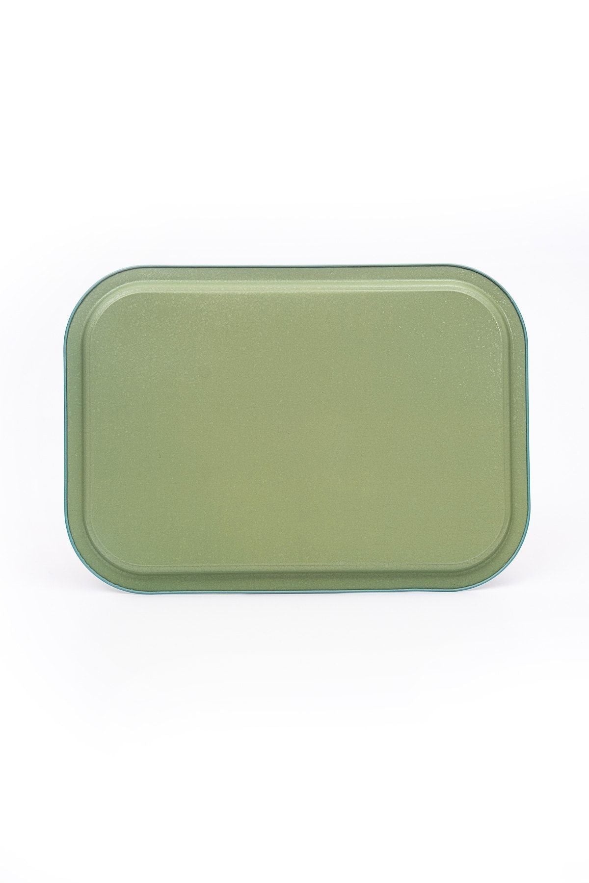 Flora Desenli Büyük Metal Tepsi, 28,5 x 40 cm