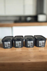 Shell Erzak Kabı 1300 ml, Antrasit, 4'lü Set