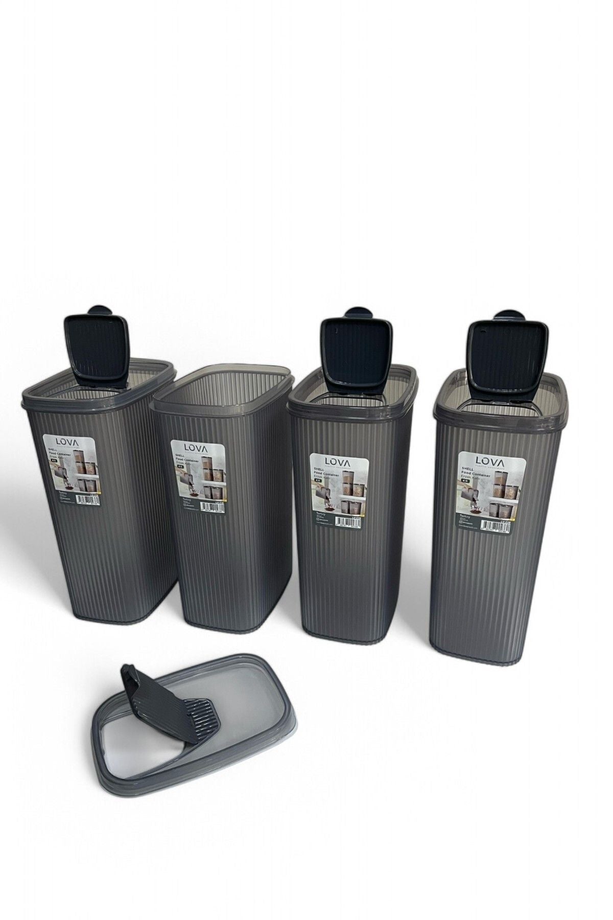 Shell Erzak Kabı 4000 ml, Antrasit, 4'lü Set