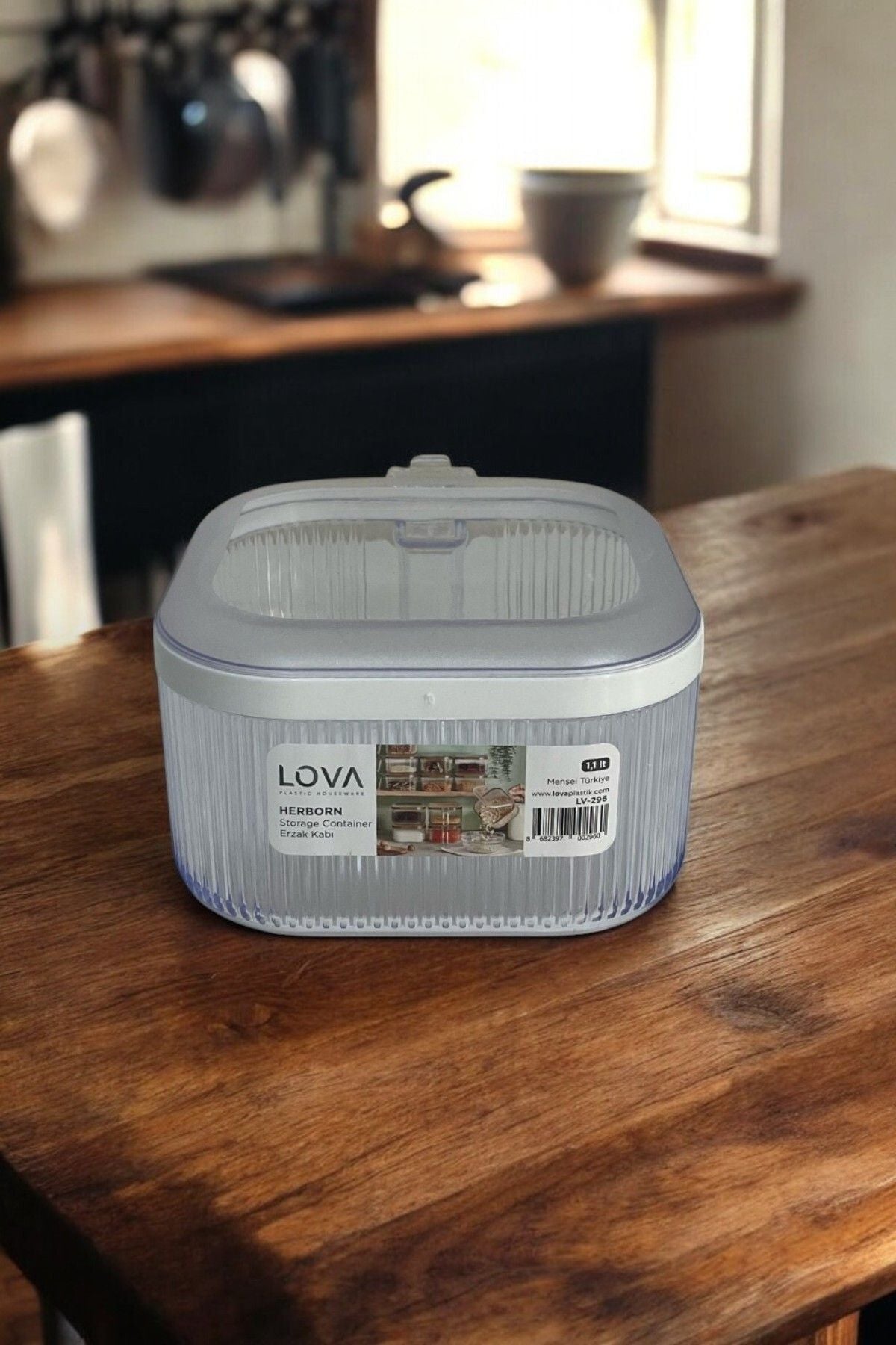 Şeffaf Erzak Kabı 1,1 Lt – Hava Geçirmez ve Kapaklı Saklama Kabı