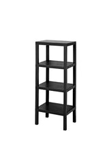 Omaş 4 Raflı Dikey Raf Düzenleyici Plastik Raf Ünitesi Siyah, Kitaplık, Banyo, Mutfak Rafı, Siyah