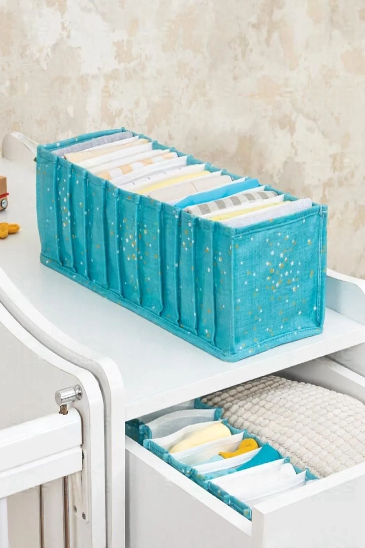 Baby Akordiyon Organizer Çekmece Düzenleyici Small, Mavi