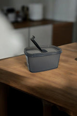 Erzak Kabı 1,3 lt - Antrasit, Kapaklı Saklama Kabı