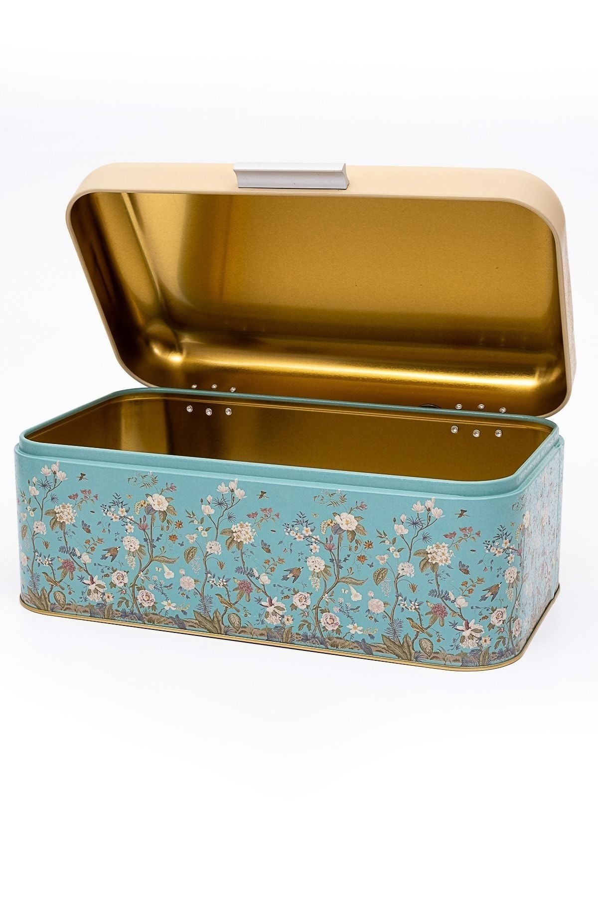 Flora Desenli Metal Ekmek Kutusu, Ekmek Sepeti, Ekmeklik, 9 lt