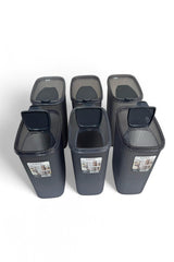 Erzak Saklama Kabı 4 lt, Antrasit, 6'lı Set