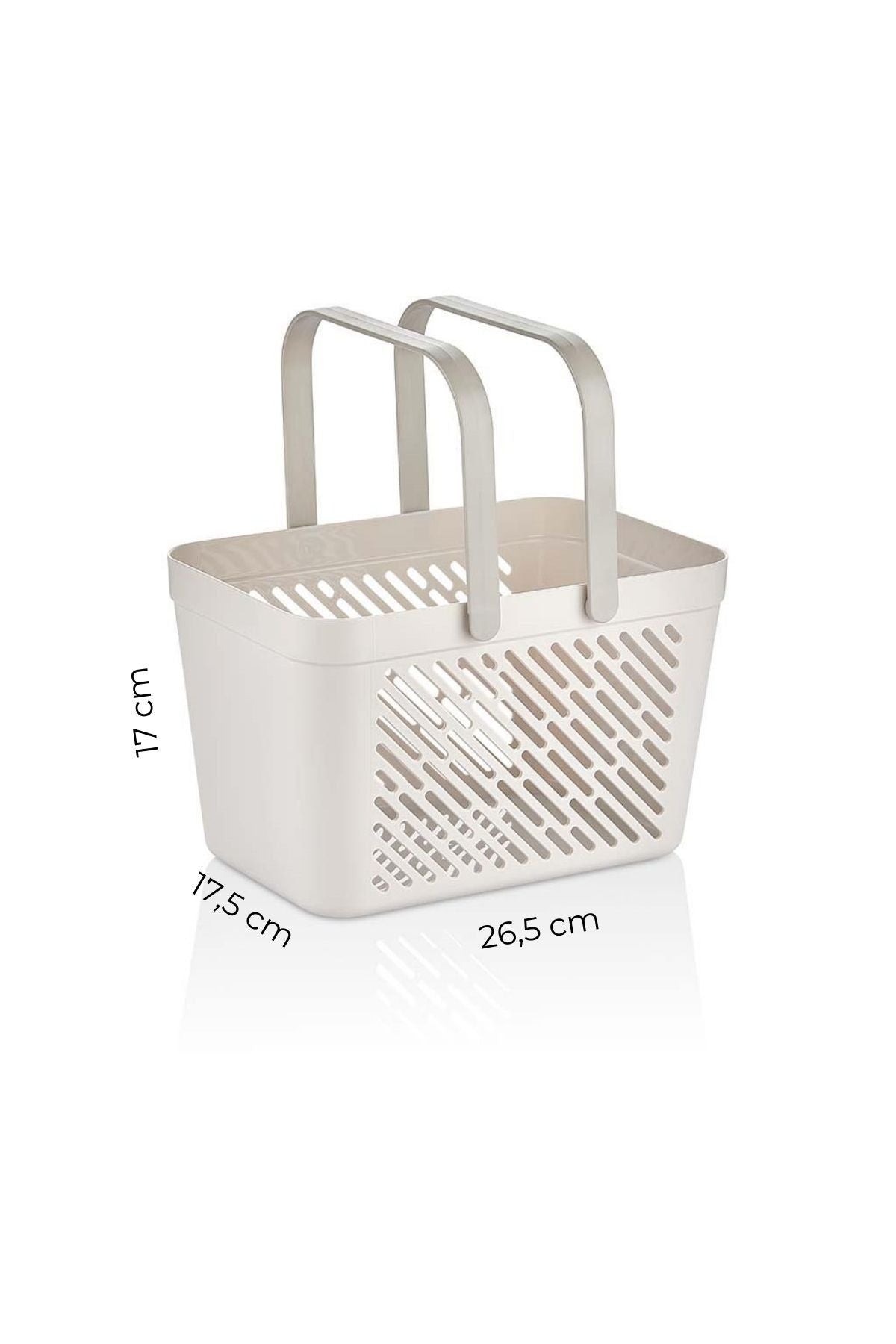 Omaş Çift Kulplu Çok Amaçlı Sepet, Dolap İçi Düzenleyici Sepet