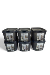 Shell Erzak Kabı 1300 ml, Antrasit, 6'lı Set