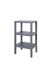 Omaş 3 Katlı Dikey Raf Düzenleyici Plastik Raf Ünitesi Siyah, Kitaplık, Banyo, Mutfak Rafı, Gri