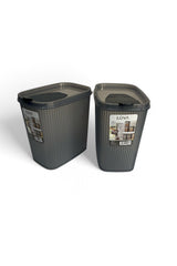 Erzak Saklama Kabı 2.5 lt, Antrasit, 2'li Set