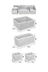 4'lü Kumaş Çekmece Düzenleyici Seti