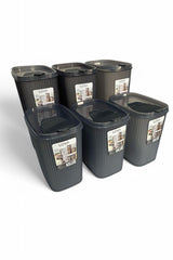 Shell Erzak Kabı 2500 ml x 3, Shell Erzak Kabı 4000 ml x 3, Antrasit 6'lı Set