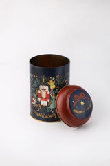 Fairytale Nutcracker Desenli Yuvarlak Metal Saklama Kabı, 10,5 x 15 cm, 1,1 lt