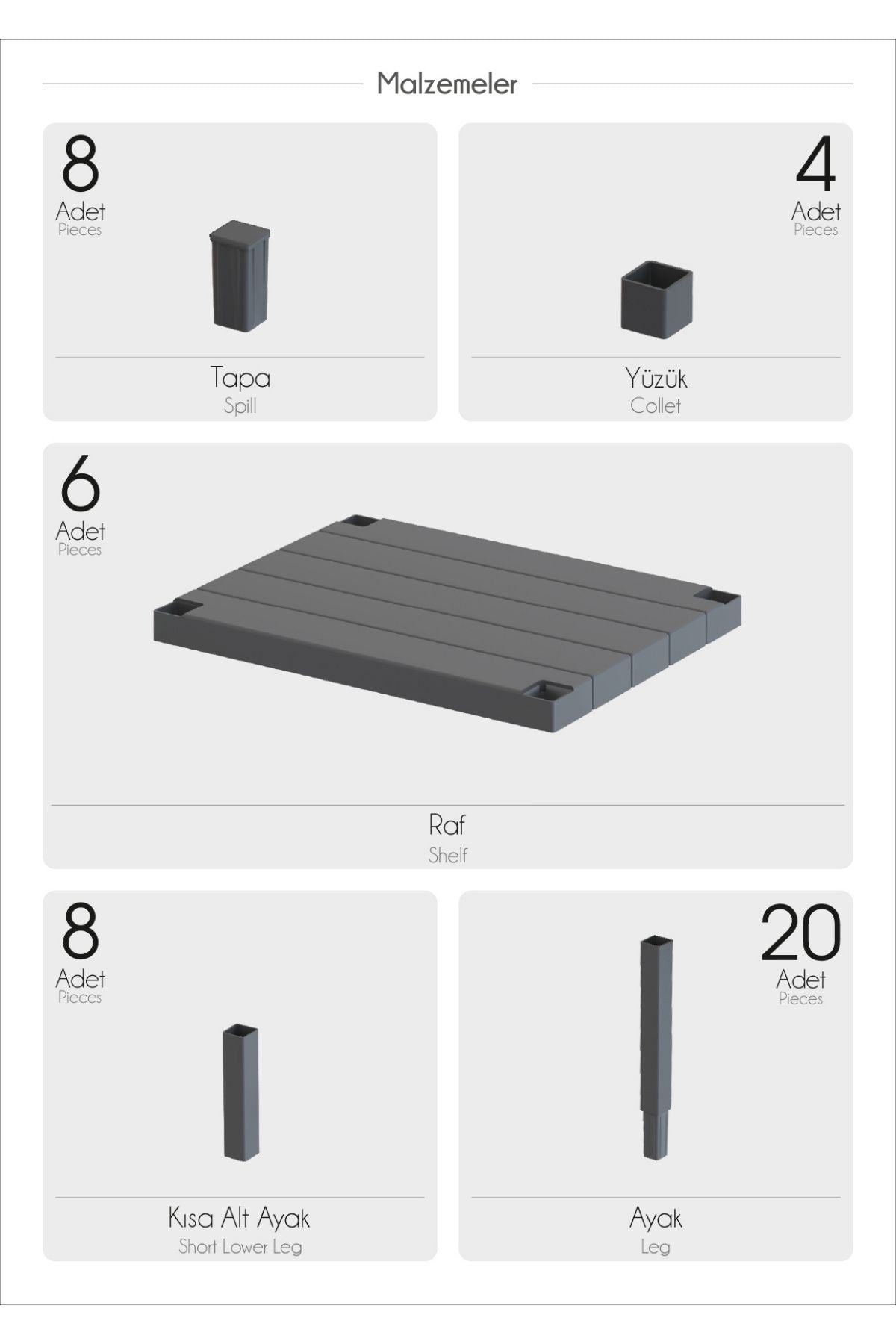 Omaş 6 Katlı Düzenleyici Plastik Yatay Raf Ünitesi Beyaz, Kitaplık, Banyo, Mutfak Rafı, Beyaz