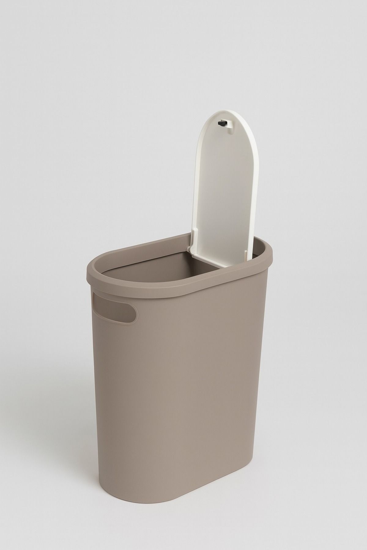 10 Litre Modern Tasarım Çöp Kovası – Banyo, Ofis, Mutfak İçin Hijyenik & Pratik Atık Kutusu, Gri