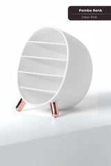 Makeup Organizer, Ruj, Rimel, Oje Düzenleyici, Makyaj Organizeri Mini, 14 x 14 cm, Pembe