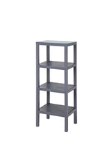 Omaş 4 Katlı Dikey Raf Düzenleyici Plastik Raf Ünitesi Siyah, Kitaplık, Banyo, Mutfak Rafı, Gri