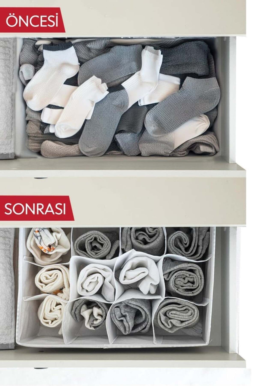 12 Bölmeli Çekmece Düzenleyici