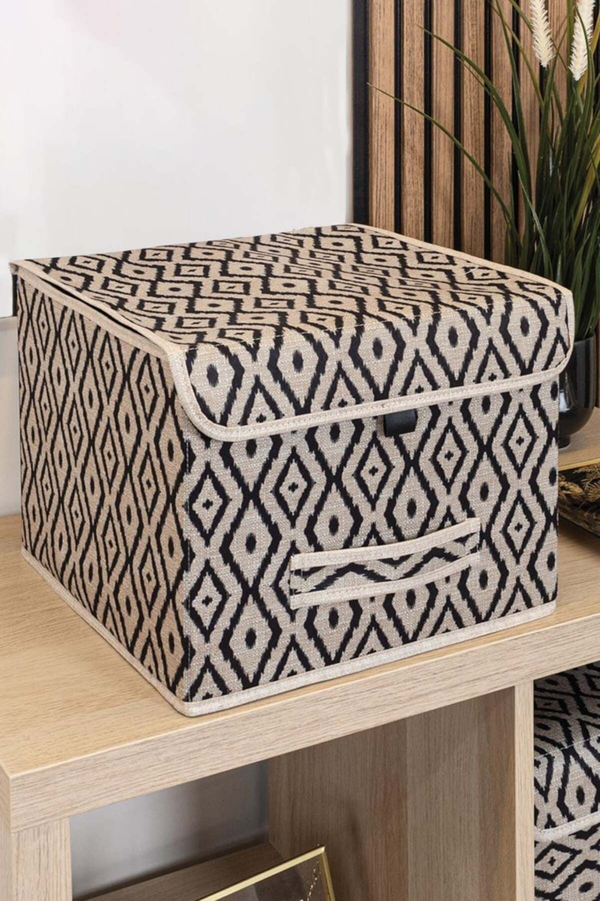 Bohe Kapaklı Kutu Mini, Çok Amaçlı Saklama Kutusu, 30 x 30 x 23 cm, 21 Litre
