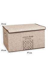 Keçe Kapaklı Çok Amaçlı Saklama Kutusu Mega Plus, Bej, 57 x 41 x 31 cm, 72 Litre