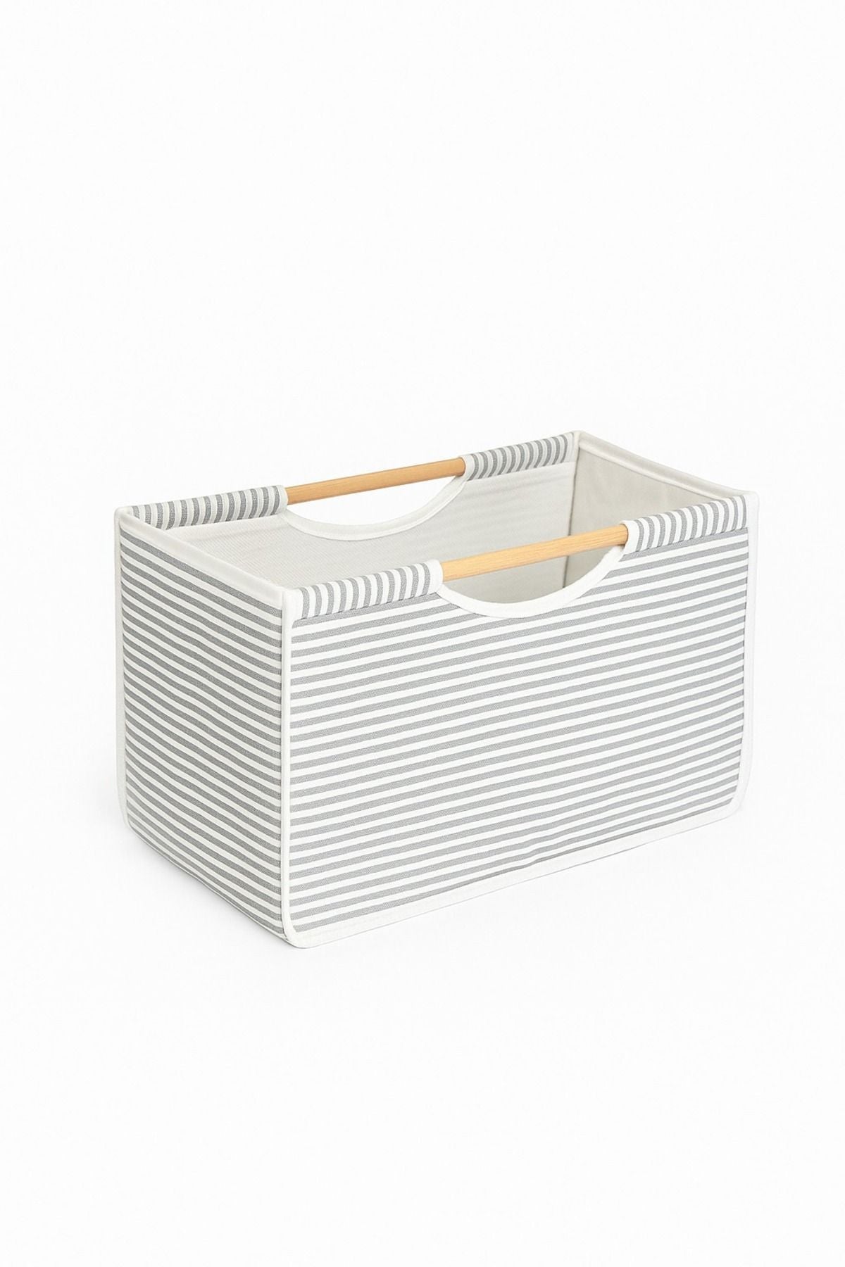 Tahta Saplı Kumaş Saklama Kutusu – 32 x 17 x 18 cm