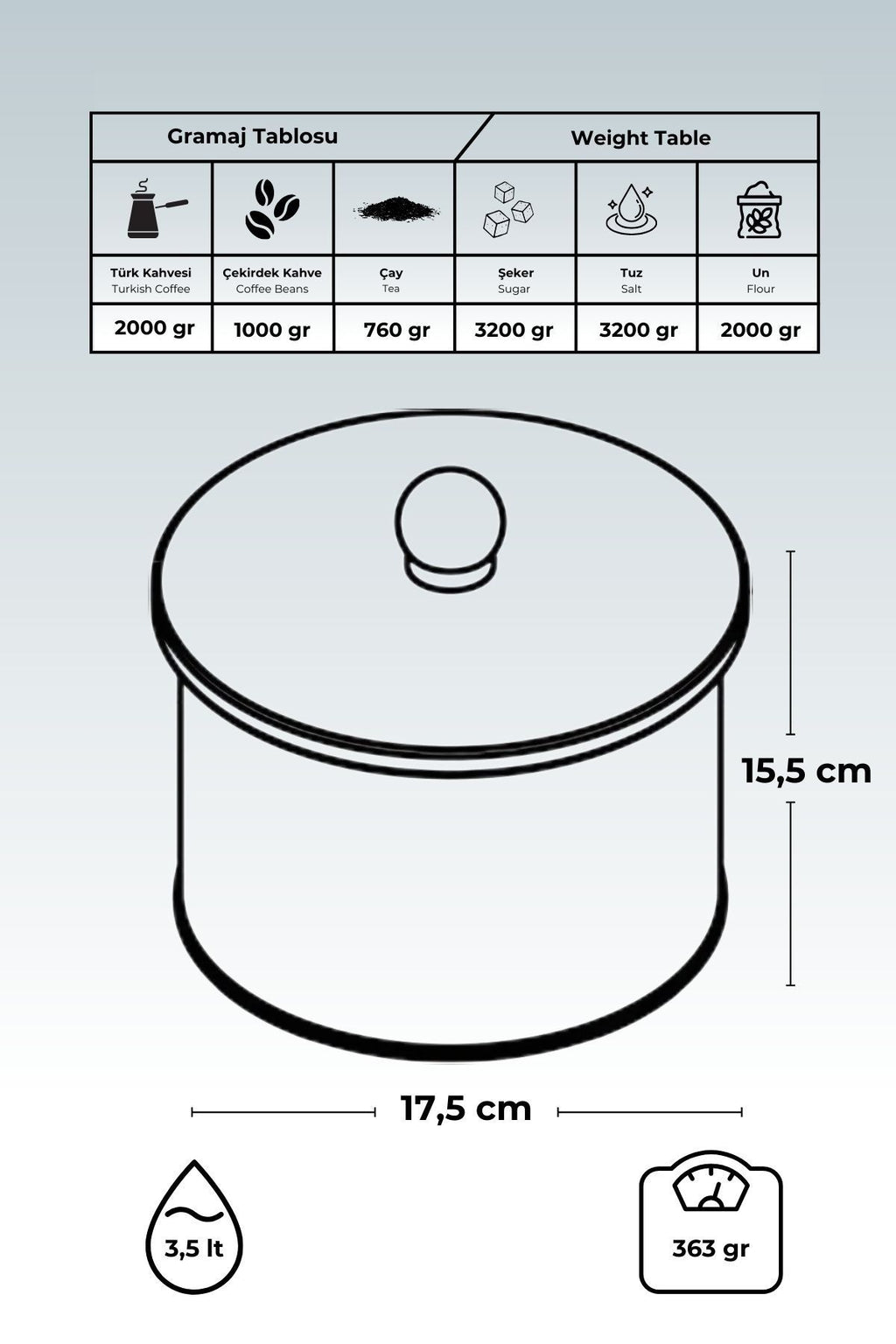 Lisbon Desenli Yuvarlak Metal Saklama Kabı Organizer Kutu 17,5 x 15,5 cm