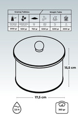 Lisbon Desenli Yuvarlak Metal Saklama Kabı Organizer Kutu 17,5 x 15,5 cm
