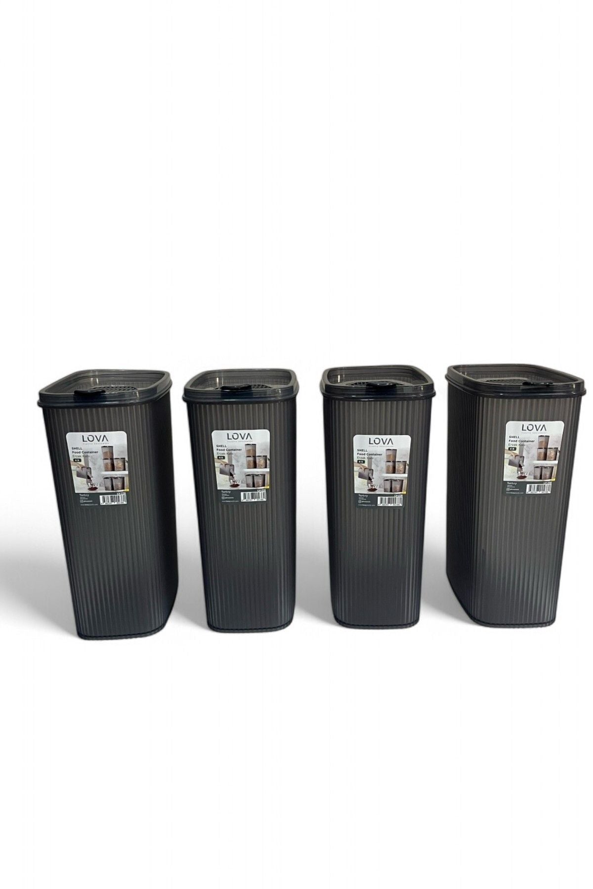 Shell Erzak Kabı 4000 ml, Antrasit, 4'lü Set