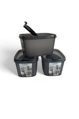 Shell Erzak Kabı 1300 ml, Antrasit, 3'lü Set