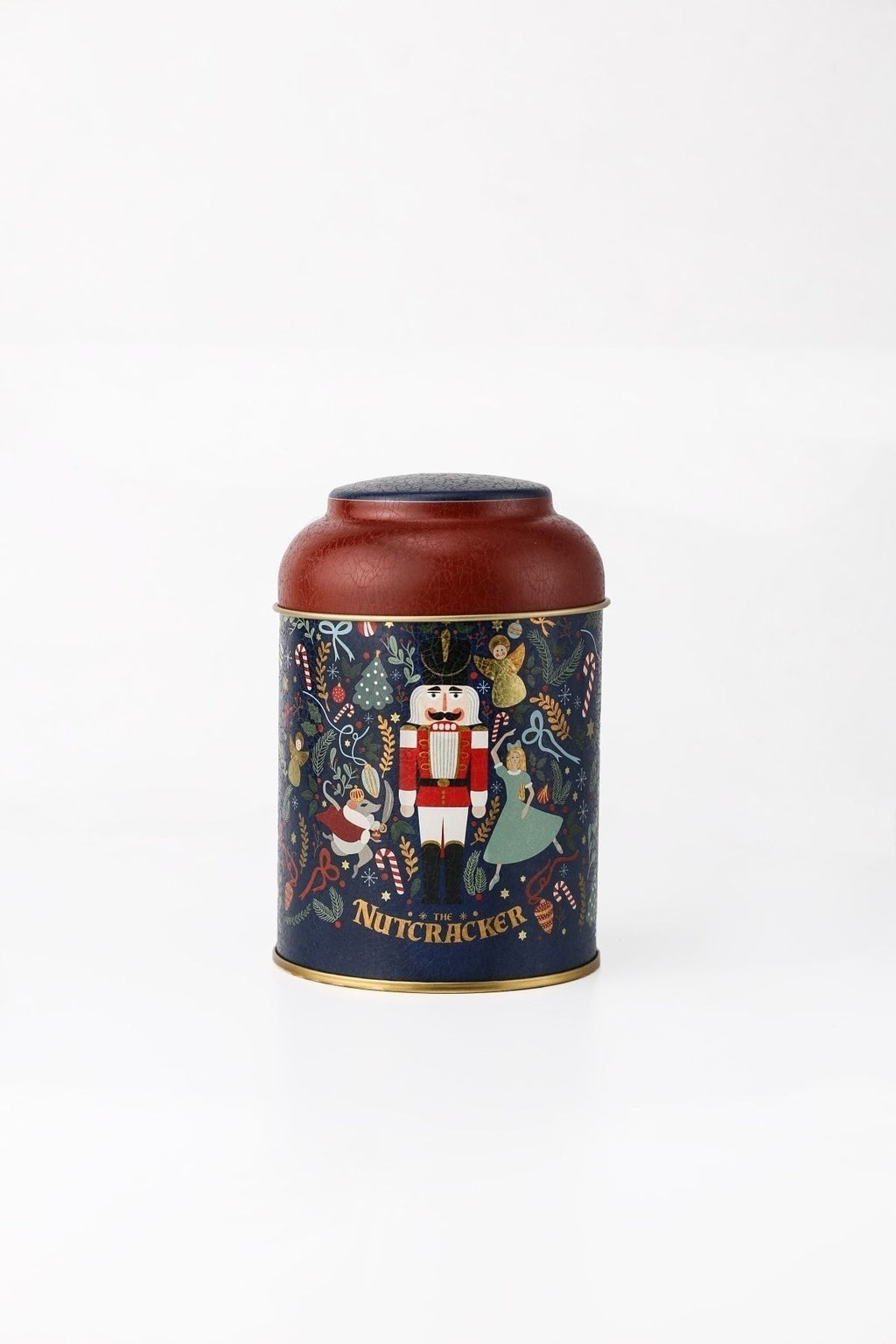 Fairytale Nutcracker Desenli Yuvarlak Metal Saklama Kabı, 9 x 11 cm, 0,6 lt