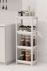 Omaş 4 Katlı Mutfak & Banyo Raf Ünitesi, Beyaz