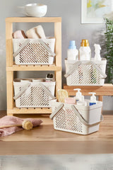 Omaş Çift Kulplu Çok Amaçlı Sepet, Dolap İçi Düzenleyici Sepet