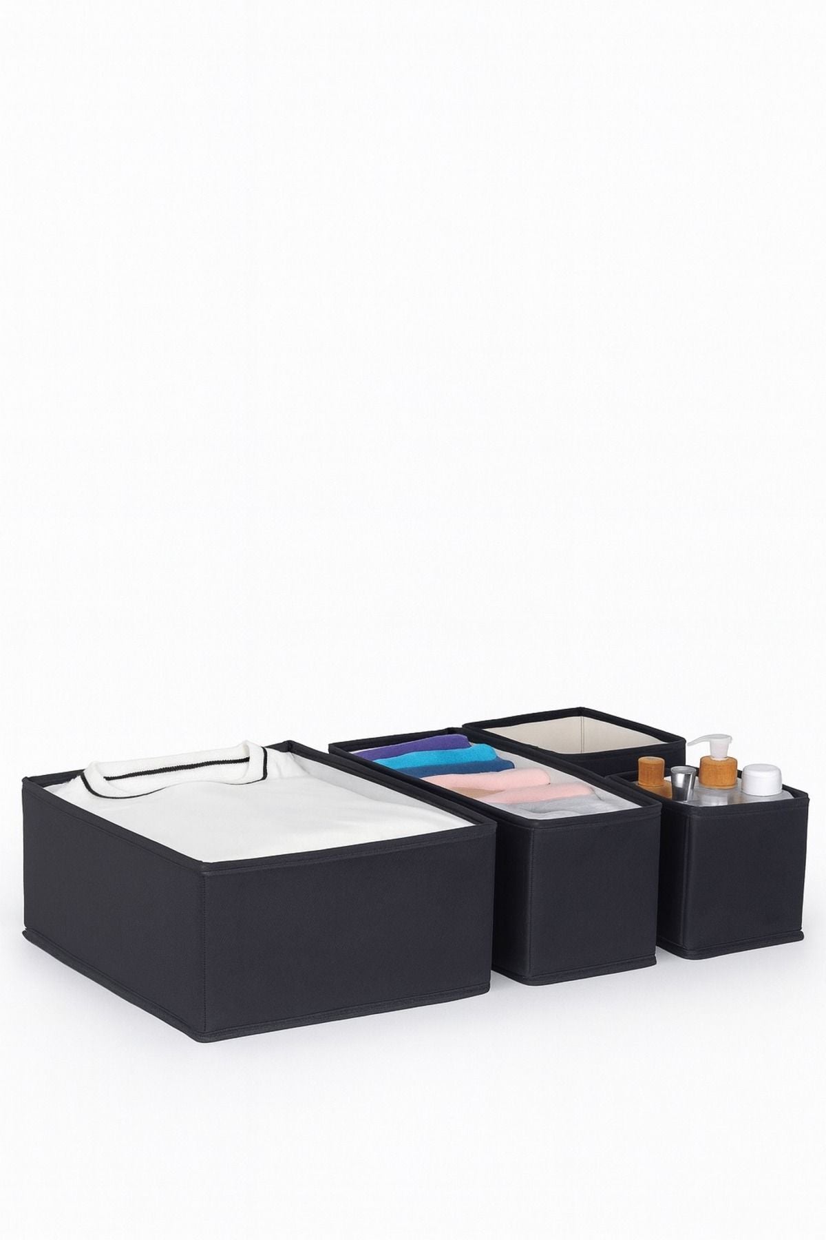 4 Parça Çekmece İçi Düzenleyici Organizer, Antrasit