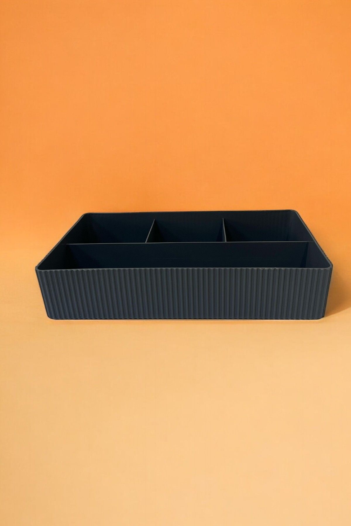 Kat Kat Dört Bölmeli Organizer, Çekmece Düzenleyici, Dolap İçi Düzenleyici, Antrasit